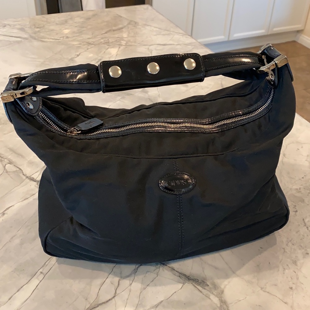 Authentic TOD’s  Nylon with patent leather bag